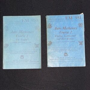 USAFI 1944 Auto-Mechanics Course Manuals Set - Blue  course 1&2